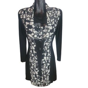 Artex Fashions Vintage 90's Elegant  Black and White Dress Suit M